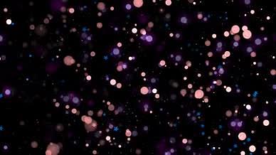 4K蓝紫粒子光斑闪烁飘动唯美浪漫背景视频的预览图